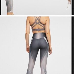Chic Gray and Pink sport bra -M